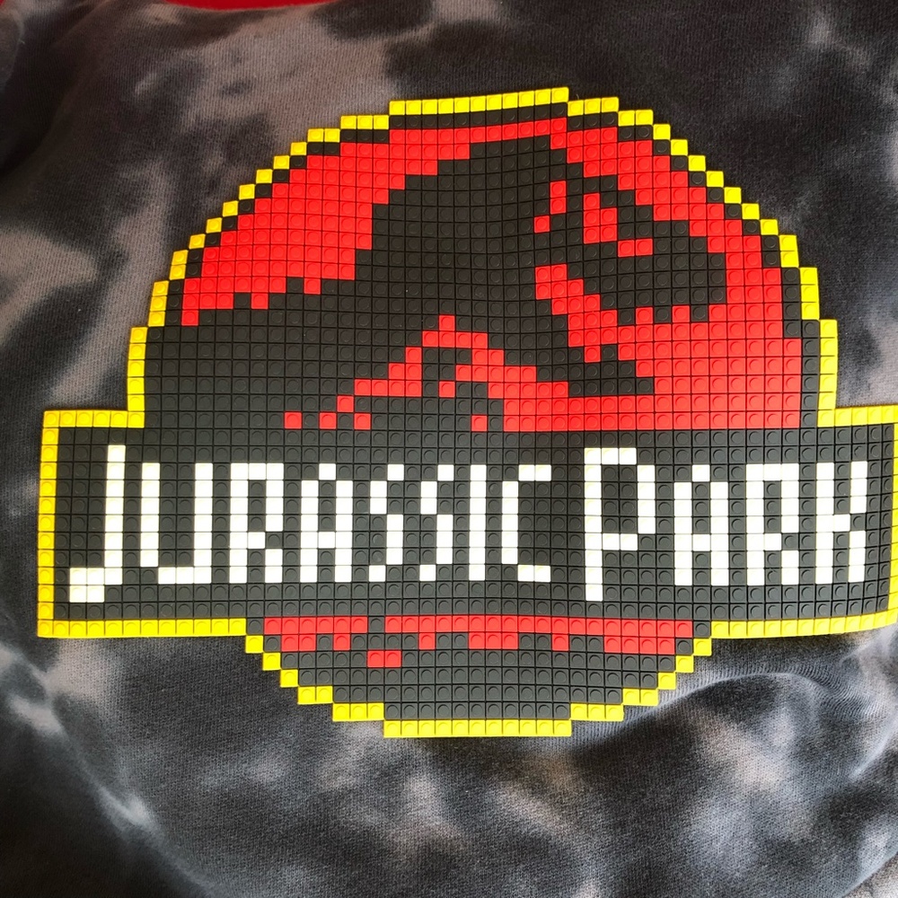 8-Bit by Mostly Heard Rarely Seen Jurassic Park graphic hoodie Size M